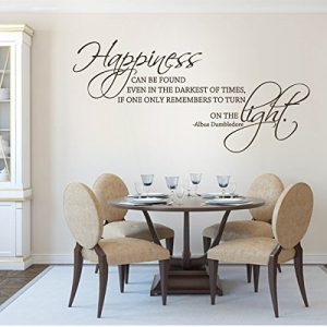 Happiness Zitat Dumbledore harry potter Wandaufkleber Wandtattoo