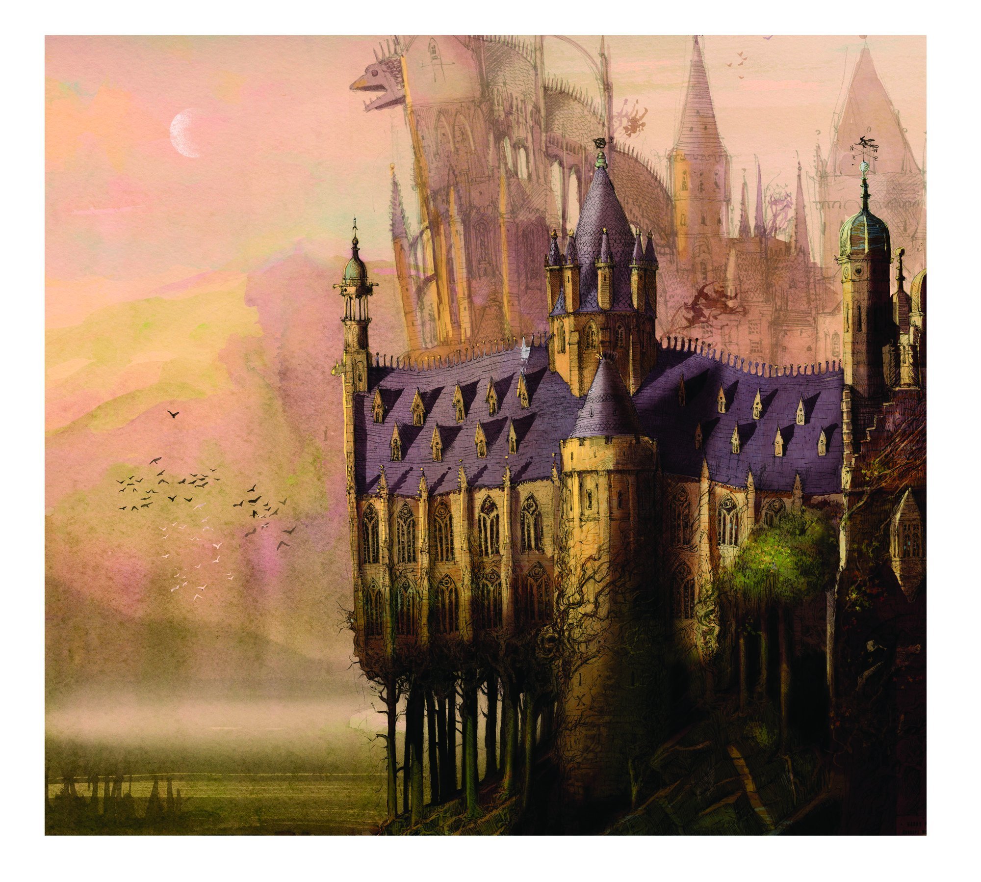 Hogwarts in der "Harry Potter and the Philosopher´s Stone - illustrated Edition"