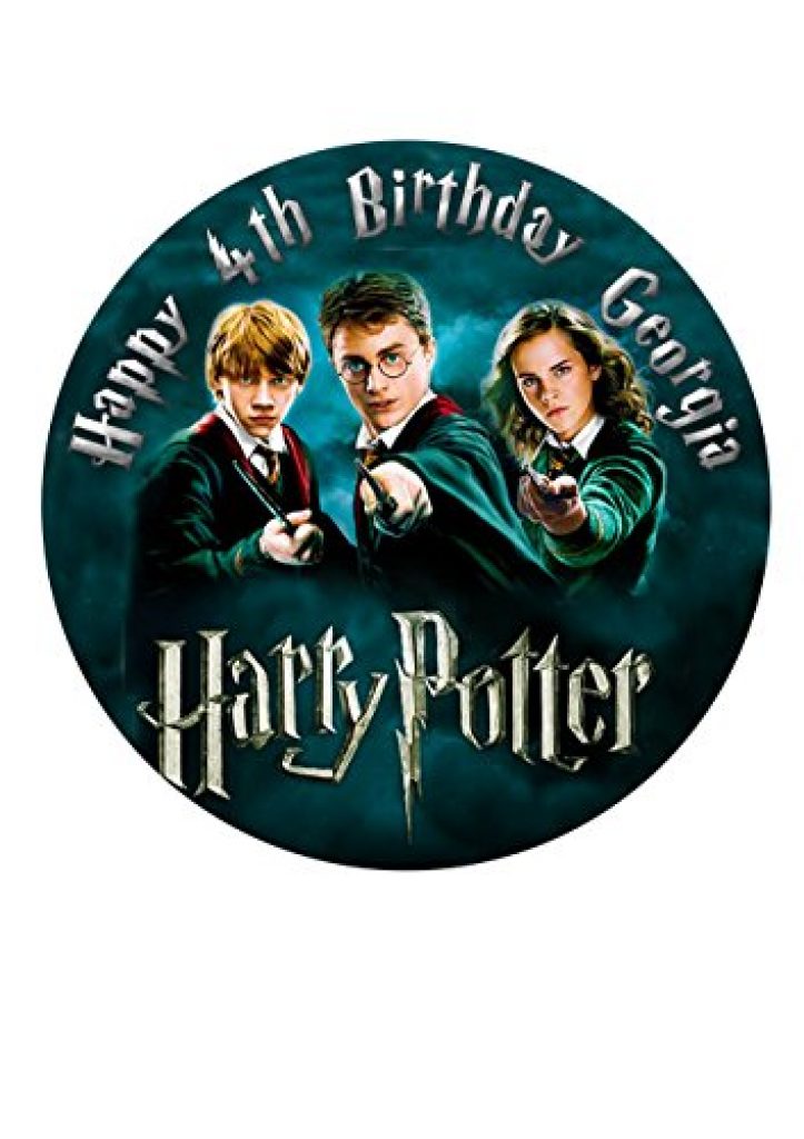 Harry Potter Personalised Edible Cake Topper Or Ribbon Set Icing Or