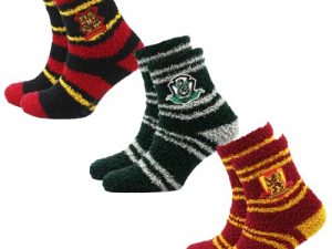 Harry Potter Socken, Hogwarts Gryffindor Slytherin Design, 3er Pack, Hausschuhsocken Erwachsene, Geschenke, Einheitsgröße EU 36 bis 40, Mehrfarbig, 2200008099